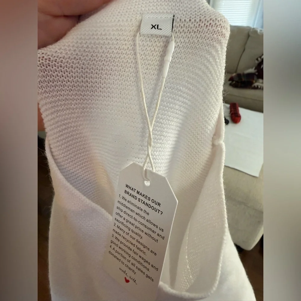 Elegant White Women's Sweater Dress new w tag - Picture 6 of 6